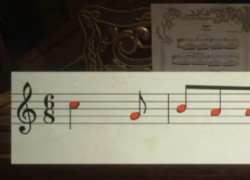 バイオハザード ビレッジ ピアノ パズルの完成方法:鉄の記章の鍵を入手
